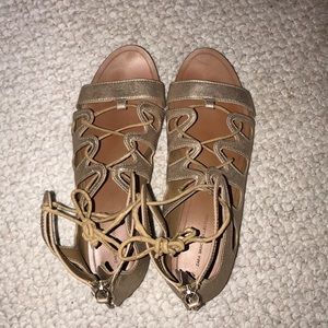 Zara gold sandals